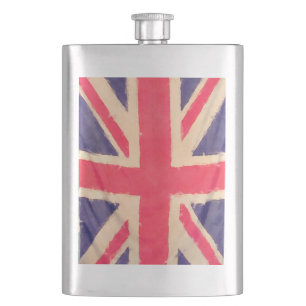 UNION JACK FLAG Grunge Flachmann
