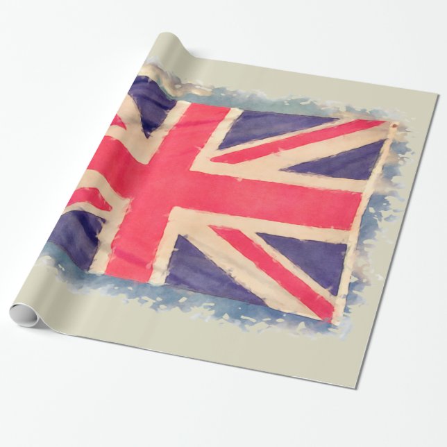 UNION JACK FLAG grunge Geschenkpapier (Ungerollt)