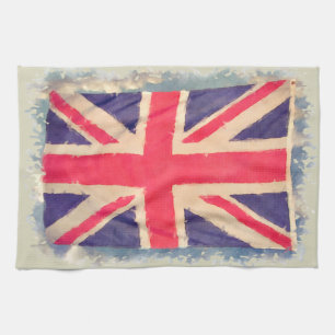 UNION JACK FLAG grunge Geschirrtuch