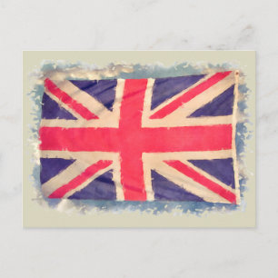 UNION JACK FLAG grunge Postkarte