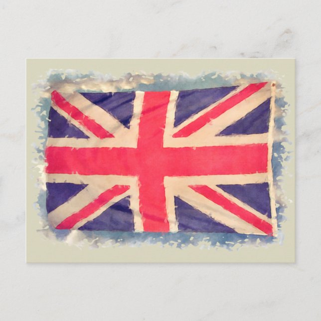 UNION JACK FLAG grunge Postkarte (Vorderseite)