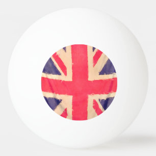 UNION JACK FLAG grunge Tischtennisball