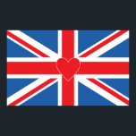 Union Jack Flag & Heart Poster<br><div class="desc">Union Jack/Flag Design mit einem mittleren Herz.</div>
