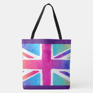 Union Jack Flag in hellen Wasserfarben