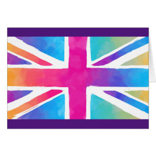 Union Jack Flag in hellen Wasserfarben