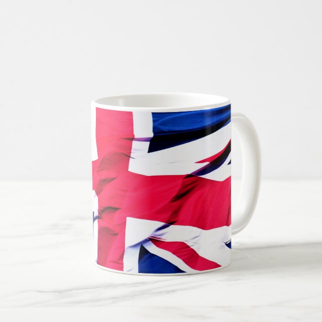 Union Jack Flag Klassische Tasse "Cool Britannia" (VorderseiteRechts)