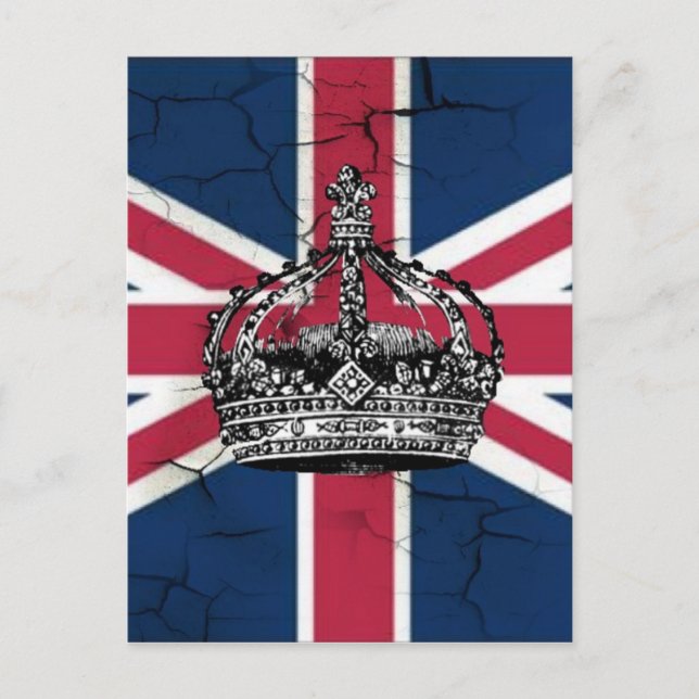 Union Jack Flag Königin von England Diamond Jubile Postkarte (Vorderseite)