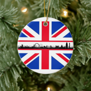 Union Jack Flag London Augustin-Ornament Keramik Ornament