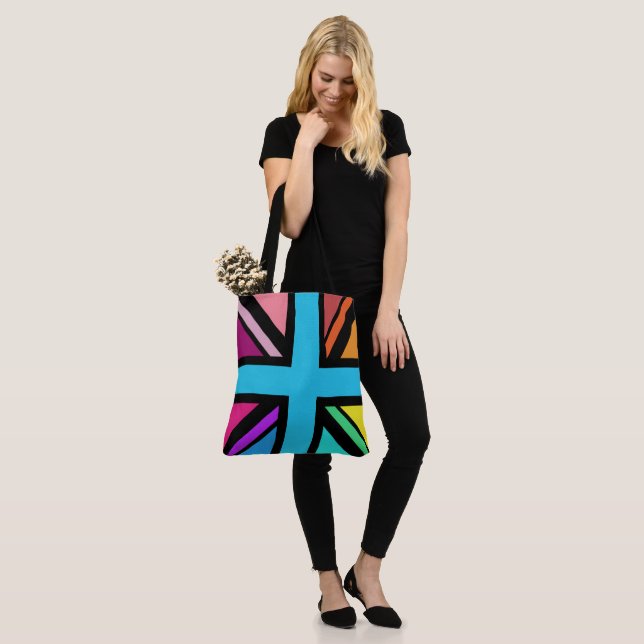 Union Jack/Flag mehrfarbig+Schwarz-Design (Am Model)