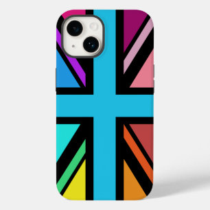 Union Jack/Flag mehrfarbig+Schwarz-Design Case-Mate iPhone 14 Hülle
