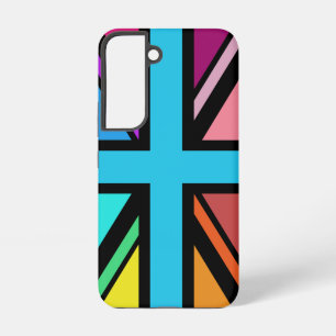 Union Jack/Flag mehrfarbig+Schwarz-Design Samsung Galaxy Hülle