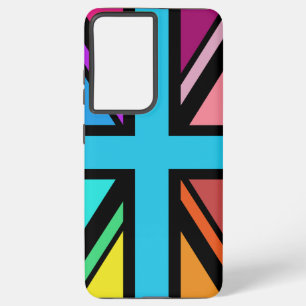 Union Jack/Flag mehrfarbig+Schwarz-Design Samsung Galaxy Hülle