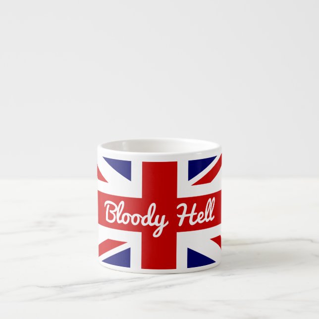 Union Jack Flag mit funny Zitat Espressotasse (Vorderseite)