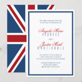 Union Jack Flag Patriotic Wedding Einladung