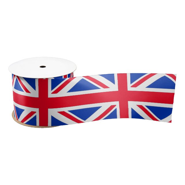 Union Jack Flag Ribbon Satinband (Spule)