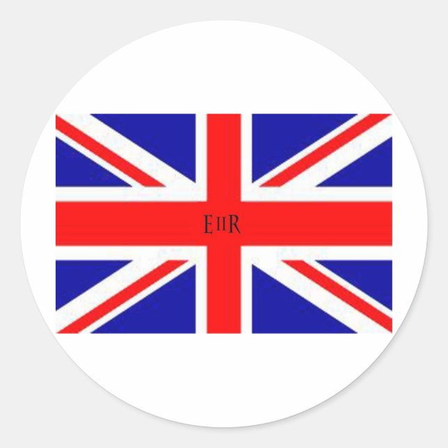 Union Jack Flag Runder Aufkleber (Vorderseite)