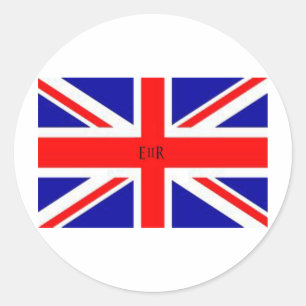 Union Jack Flag Runder Aufkleber