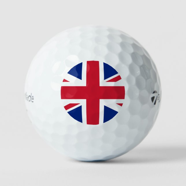 Union Jack Flag tmtp5 gbcnt Golfball (Vorderseite)