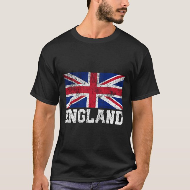 Union Jack Flag UK England Roots Me T-Shirt (Vorderseite)