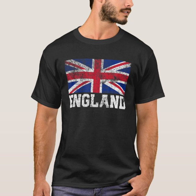 Union Jack Flag UK England Roots Me T-Shirt (Vorderseite)