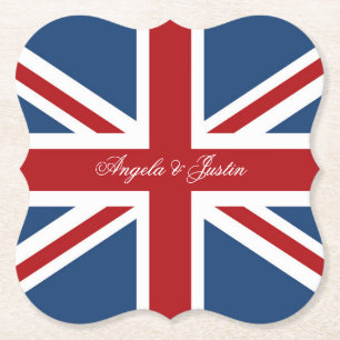 Union Jack Flag Wedding Untersetzer
