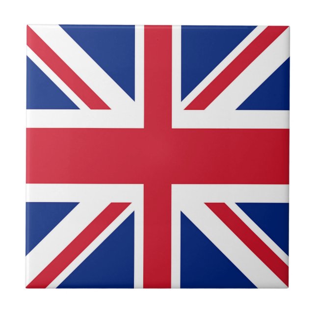 Union Jack - Flagge des Vereinigten Königreichs Fliese (Vorderseite)