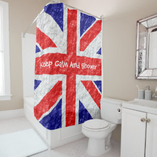 Union Jack Flagge Design Duschvorhang