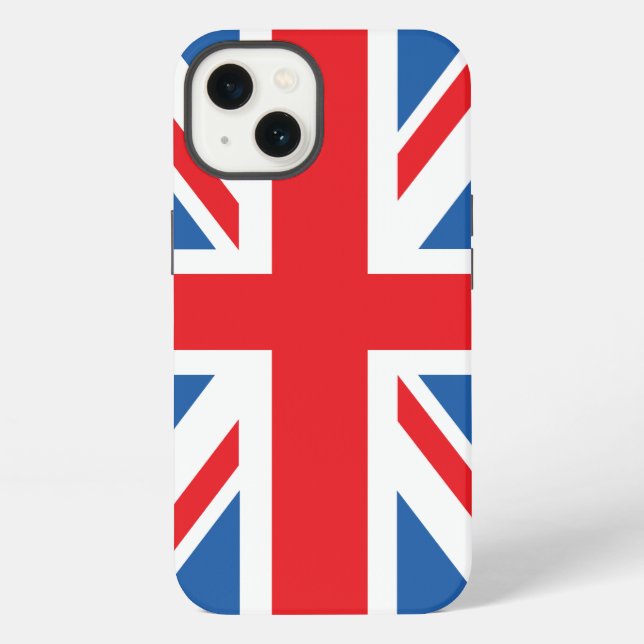 Union Jack/Flagge Design iPhone Hülle (Rückseite)