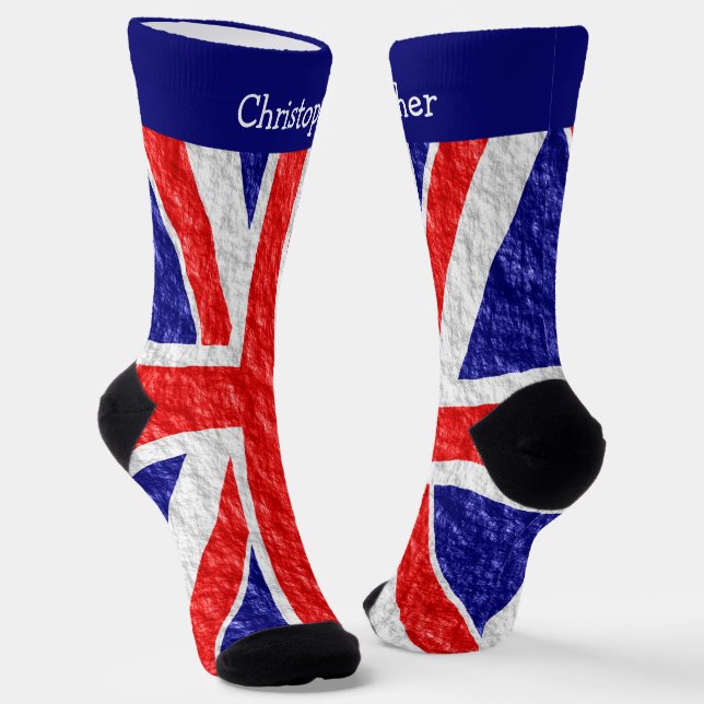 Union Jack Flagge Design Socken (Gewinkelt)