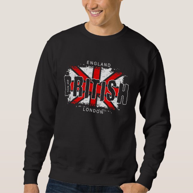 Union Jack Flagge Großbritannien Großbritannien Br Sweatshirt (Vorderseite)