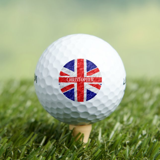 Union Jack-Flaggen-Design Golfball (Insitu T-Shirt)