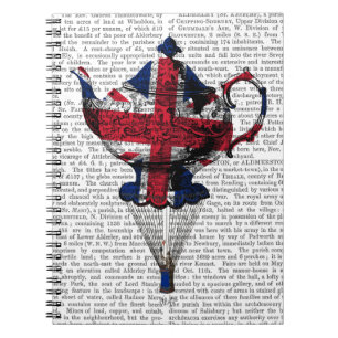 Union Jack Flying Teapot Notizblock