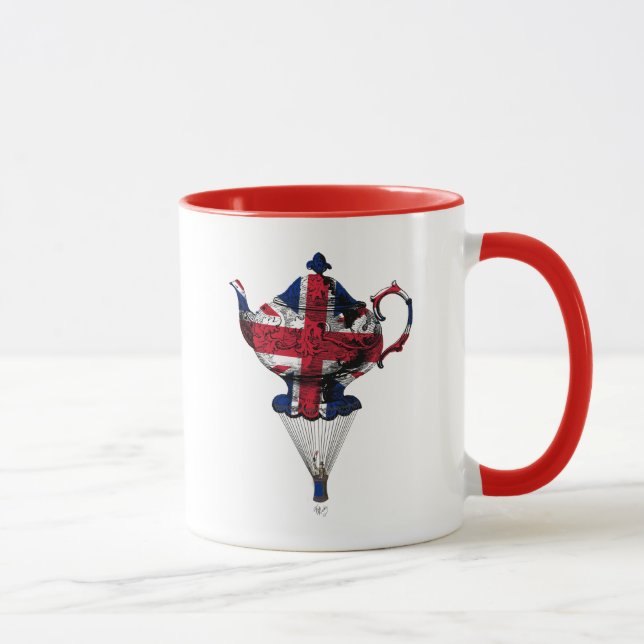 Union Jack Flying Teapot Tasse (Rechts)
