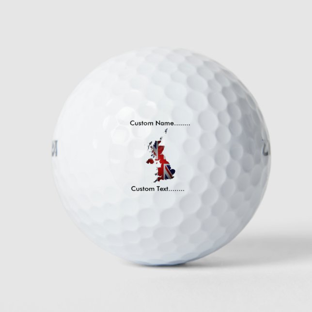 Union Jack Forms UK und Scottish Isles Golf Ball. Golfball (Vorderseite)