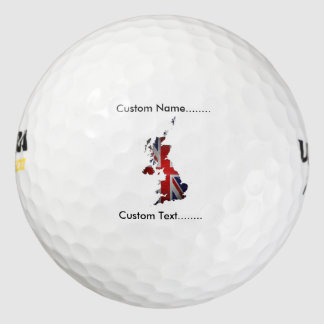 Union Jack Forms UK und Scottish Isles Golf Ball. Golfball