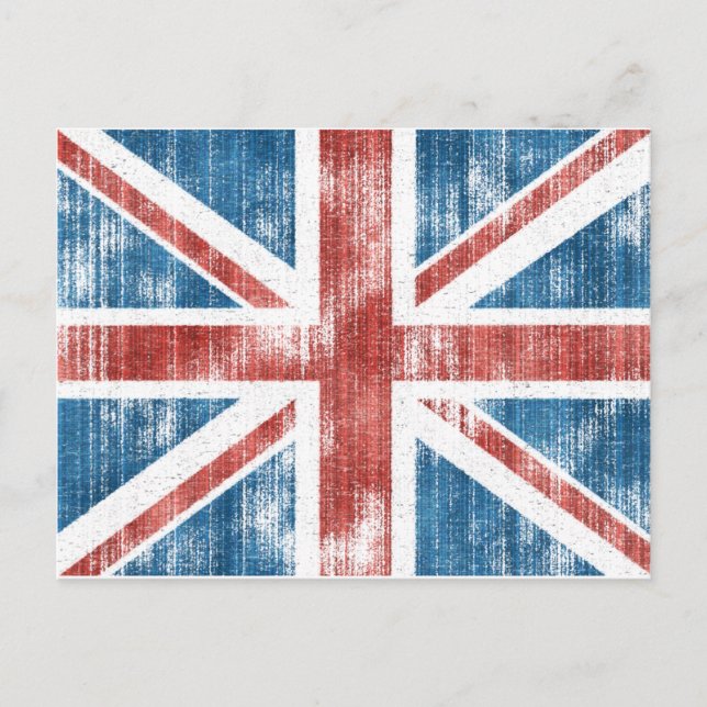 Union Jack getragen Postkarte (Vorderseite)