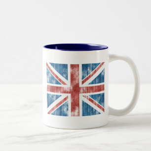 Union Jack getragen Zweifarbige Tasse