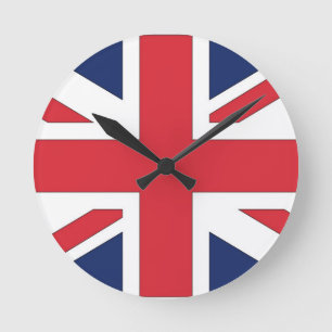 Union Jack, Gewerkschaft Flag von Großbritannien Runde Wanduhr