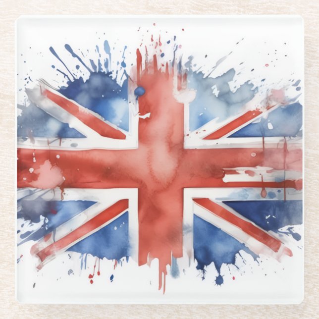 Union Jack Glasuntersetzer (Vorderseite)