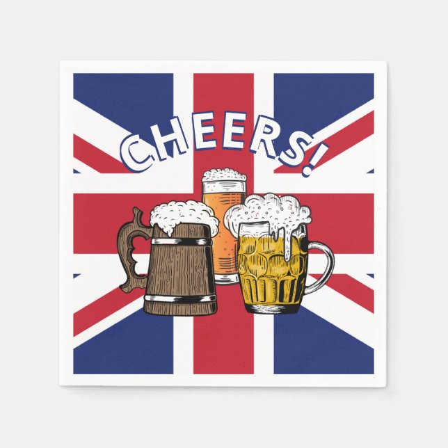 UNION JACK Great British Beer Paper Serviette (Vorderseite)