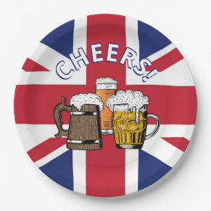 UNION JACK Great British Beer Pappteller
