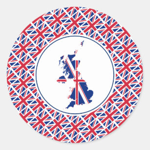 UNION JACK Großbritannien Flaggenplan Großbritanni Runder Aufkleber