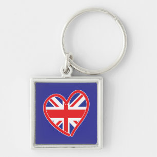 Union Jack Heart Flag Schlüsselanhänger
