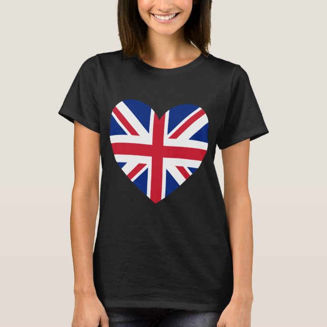 Union Jack Heart Shape T-Shirt (Vorderseite)