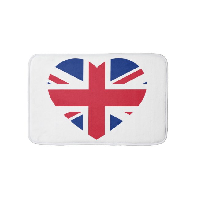 Union Jack Heartflag bmcnt Badematte (Vorderseite)