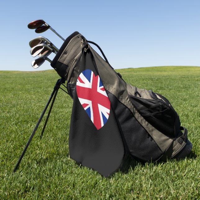 Union Jack Heartflag gtcnt Golfhandtuch (Gras)