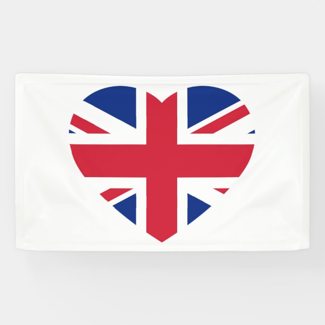 Union Jack Heartflag (h) bncnt Banner (Horizontal)