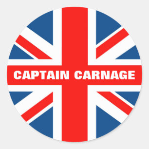 Union Jack humorvoll Runder Aufkleber