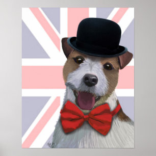 Union Jack Jack Russell Poster