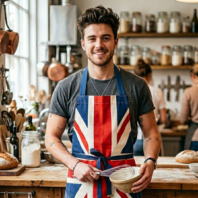 Union Jack Kochschürze - Retro britisches Flaggen- Schürze (Von Creator hochgeladen)